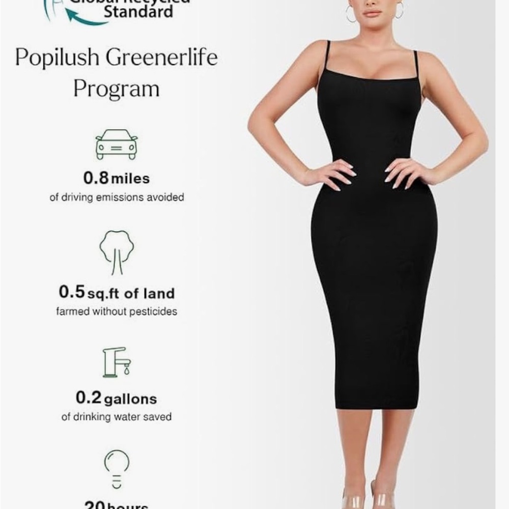 NWOT Black Dress - Built in Shape-wear